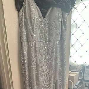Silver dress, size 3XL